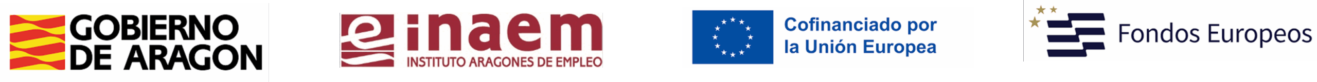 Gobierno de Aragón, INAEM, Unión Europea – FSE+, Fondos Europeos